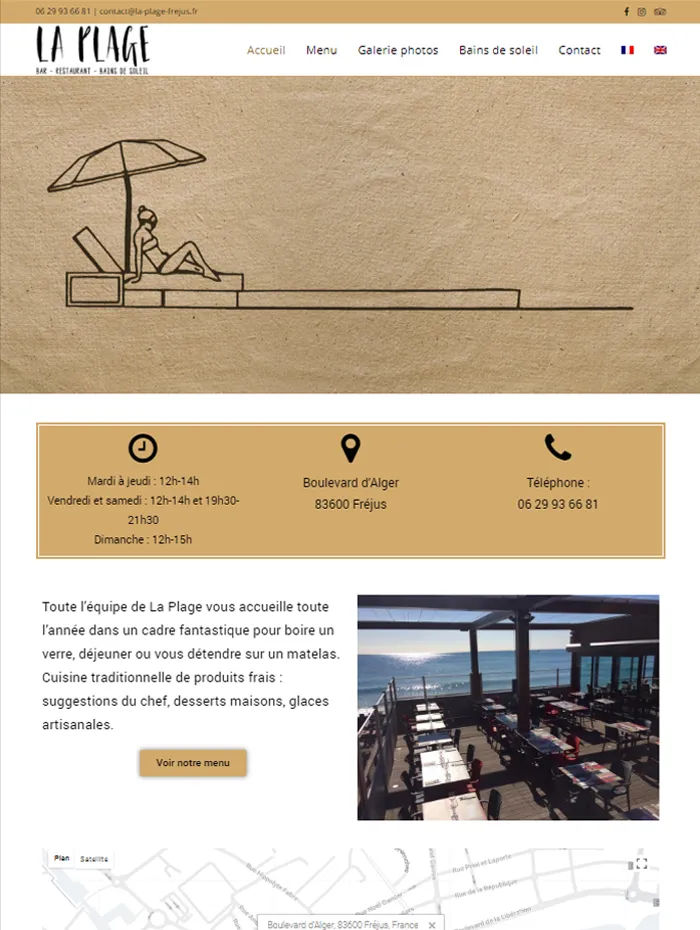 Com-Advisor / Restauration : La Plage - Accueil