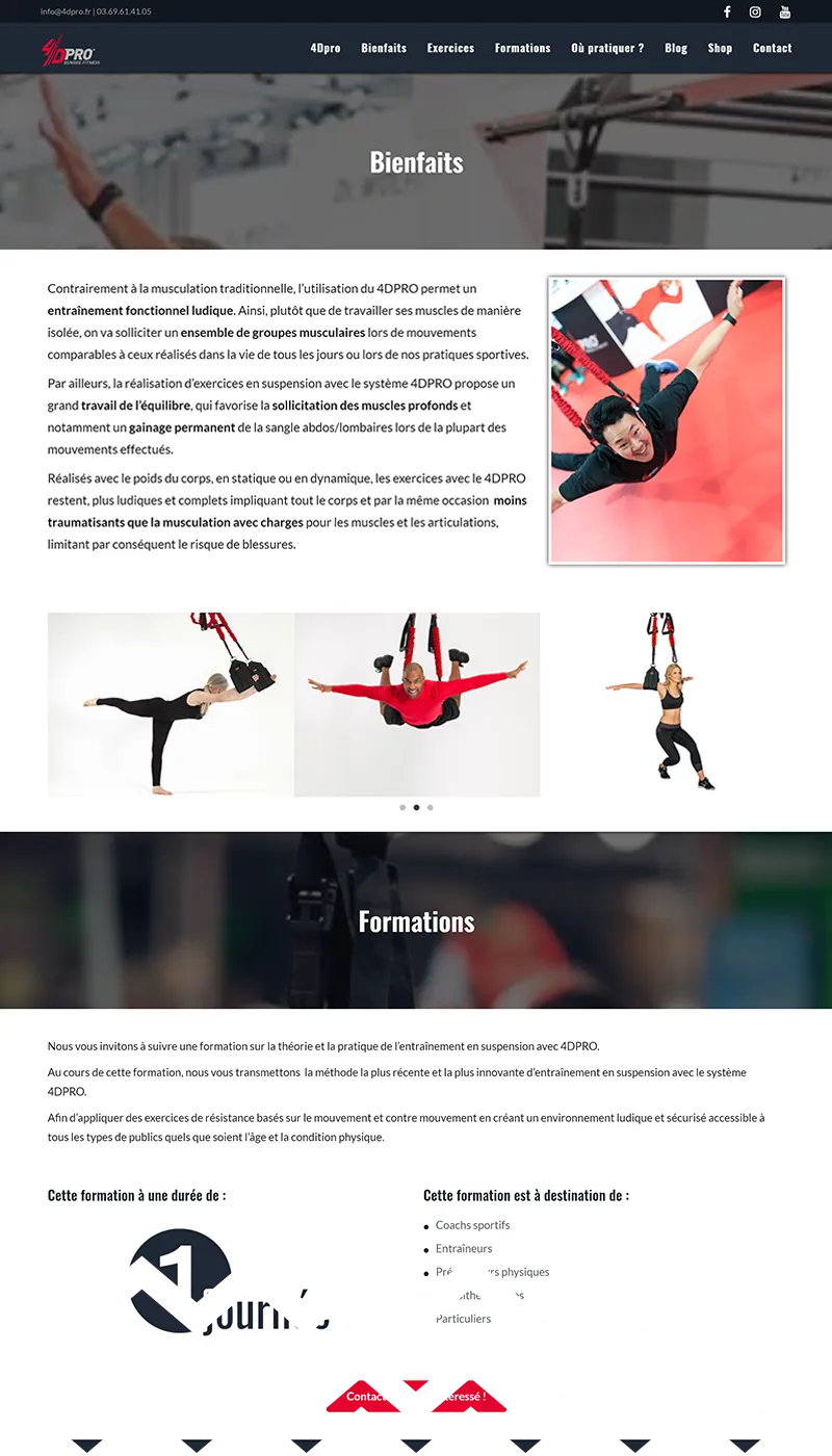 Site vitrine sportif