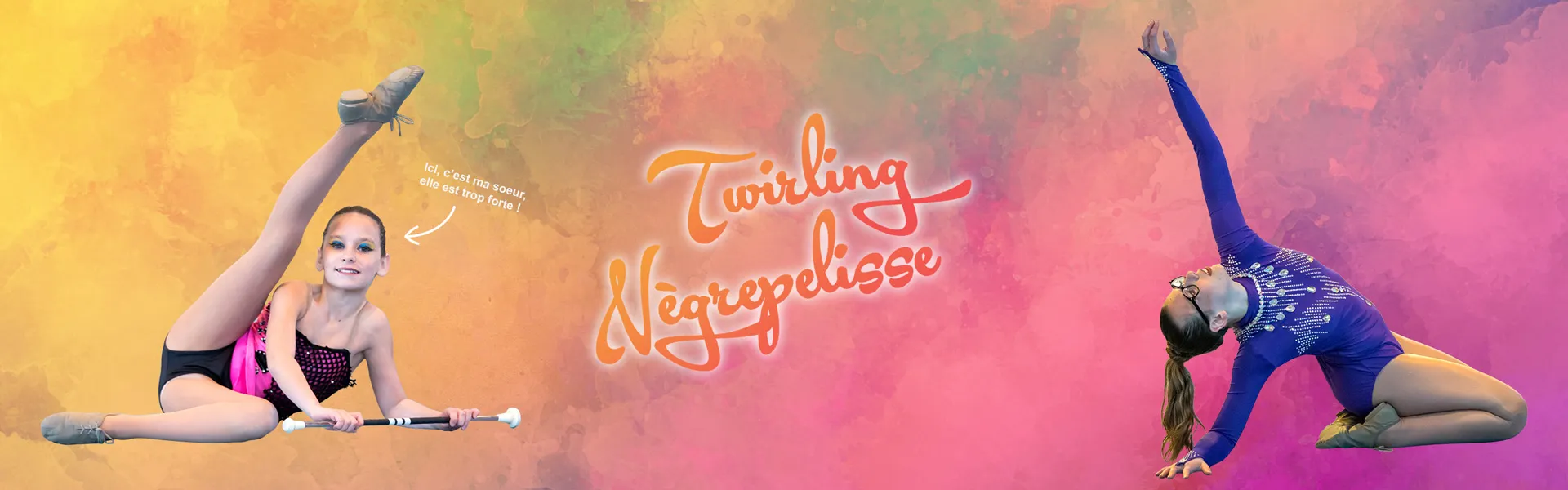 Calendriers et site web pour un club de twirling, projet réalisé pour Twirling Negrepelisse